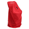 Red 100kg wheeled fire extinguisher cover shown angled with no visible branding and a clear window panel