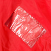 Close-up of the red wheeled fire extinguisher cover 100kg showing a clear plastic window panel
