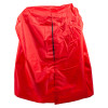 Back of the firechief wheeled fire extinguisher cover 50kg 50l in bright red fabric with central seam detail