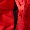 Close-up of the opening on a red firechief wheeled fire extinguisher cover 50kg 50l showing stitching and fastening