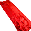 Unrolled bright red evacuation sheet for active mattress air mattress on a white background