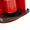 Close up of the bottom part of a jo bird single fire extinguisher cabinet showing the base and red interior