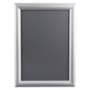 Jna4Snfr A4 Aluminium Snap Frame with 255mm profile shown from the front with a blank grey display area