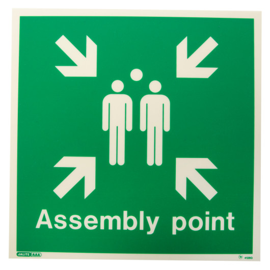 Assembly Point Photoluminescent Sign