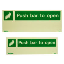 Jalite Push Bar To Open Signs Group Shot