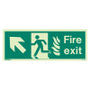 Js434Htmk Nhs Fire Exit Sign Arrow Up Left Size K Front