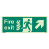 Js438Htmj Nhs Fire Exit Sign Arrow Up Right Size J Front