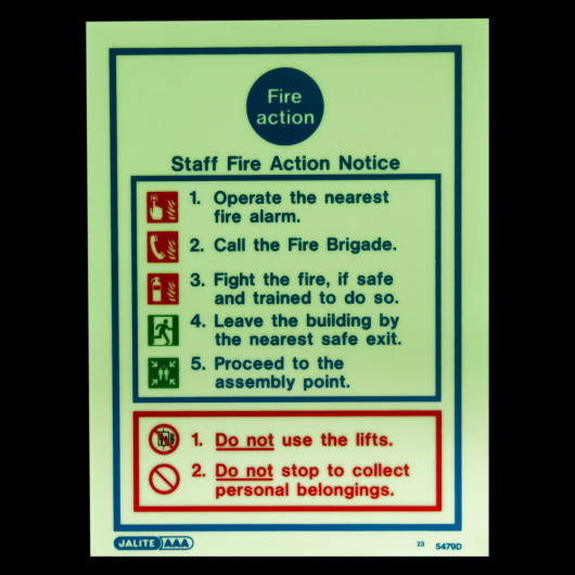 Fire Action Signs