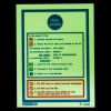Glowing fire action sign showing fire safety instructions and warnings with coloured text and symbols