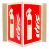 jalite panoramic fire extinguisher location no text sign showing a red and white fire extinguisher symbol viewed from the front