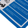 Close up of the bottom section of an a4 handwashing respiratory hygiene poster showing text instructions on cleaning and coughing