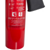 close up of the horn and label on a refurbished 5kg co2 fire extinguisher
