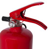 Close-up of the head of a jewel saffire 3kg powder slimline fire extinguisher showing the handle and pressure gauge
