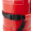 Closeup of a fastener on the universal extinguisher transport bracket strap