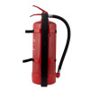 Back view of heavy duty extinguisher transport bracket showing the metal frame and straps