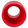 Red circular water mist fire extinguisher nozzle holder top viewed from the front showing the hollow centre