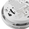 Closeup of the back of a kidde 10yr battery optical smoke alarm showing labels and serial number