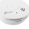 kidde 10yr battery optical smoke alarm showing indicator light and test button on white casing
