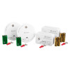 kidde battery carbon monoxide ke2030dsr battery smoke alarm with a pair of fixings including screws and red wall plugs