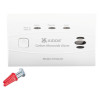 Image of Kek10Llco Kidde K10Llco Carbon Monoxide Alarm with test/reset button and two screws with red wall plugs