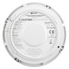back view of the kidde combination smoke carbon monoxide alarm showing labels and warnings