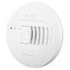 Kek4Mco Kidde K4Mco mains powered carbon monoxide alarm shown angled left with test button and LED indicators