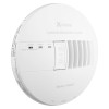 Image of Kek4Mco Kidde K4Mco mains powered carbon monoxide alarm angled to the right showing the test button and indicator lights