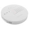 angled view of a Kidde mains powered carbon monoxide alarm battery backup showing the front and side panels