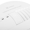 Close-up of the button on the kidde mains powered carbon monoxide alarm battery backup