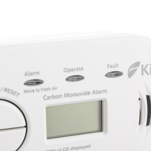 KEK5DCO - Kidde 10 Year Digital Carbon Monoxide Alarm Closeup Indicators