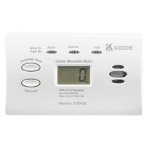 Kek7Dco Kidde 7Dco Digital Carbon Monoxide Alarm showing front display with screen and buttons on white background