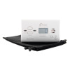 kidde k7dco digital travel carbon monoxide alarm shown on front of black pouch with display screen and buttons visible