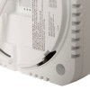 Close up of the back of the kidde mains carbon dioxide air quality monitor showing label and mounting details