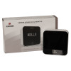 kidde mains carbon dioxide air quality monitor next to its box showing a screen with the word HELLO