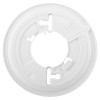 kidde firex mains powered optical smoke alarm alkaline battery backup backing plate in plain white plastic