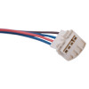 Close up of the connection plug with wires for the kidde firex mains powered optical smoke alarm alkaline battery backup