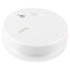 kidde firex mains powered optical smoke alarm alkaline battery backup showing the indicator light and sensor on the device