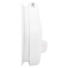 Side view of kidde firex mains powered heat alarm alkaline battery backup showing its profile and edges