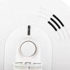 Closeup of the sounder on a Kidde Firex mains powered heat alarm alkaline battery backup