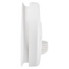 Side view of kidde firex mains powered heat alarm with self charging lithium battery backup in white casing