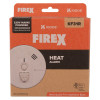 Orange and brown box of Kekf31R Kidde Firex Kf31R Mains Heat Alarm Lithium Backup Box showing product image and branding
