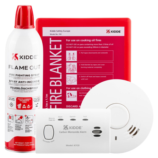 Kidde 10Y29 Caravan Safety Bundle with Kidde Flameout, Kidde KF1, Kidde 10Y29, and Kidde K7CO