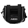 A black carry bag with the letters 