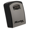 angled view of a Master Lock 5403 key safe showing the combination dials and logo on the front panel