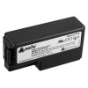 angled view of a solo 365 spare battery pack single showing label and connectors