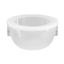Front view of the solo 365 clear cup and membrane showing the transparent cup with white rim attachment