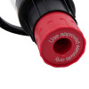 Bottom view of the solo 330 smoke dispenser showing the red nozzle with safety instructions