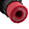 Bottom view of the solo 332 large smoke dispenser showing the red nozzle with the text Use approved aerosols only