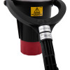 Handle of the solo 332 large smoke dispenser showing safety label and batch number