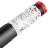 Closeup image of the battery label on the solo 461 cordless heat detector tester kit showing safety and usage information